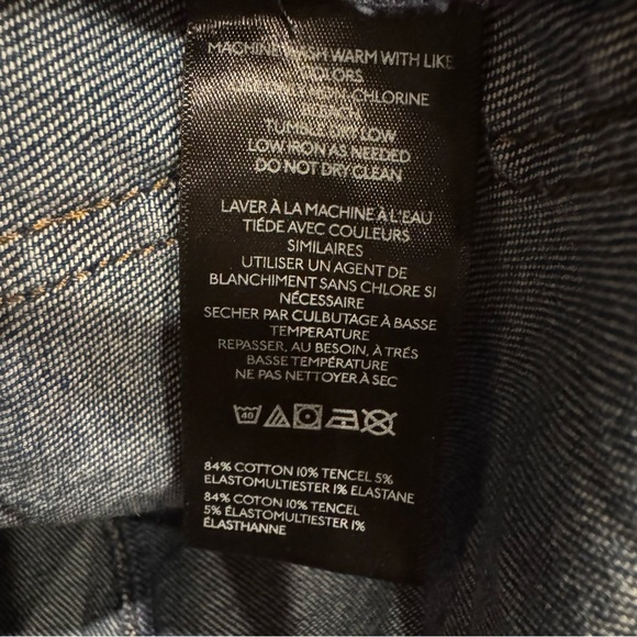 NWT Anthropologie Maeve High Square Neck Button Front Denim Mini Dress Sz large - Picture 14 of 14